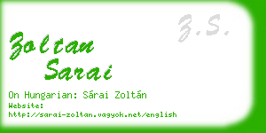 zoltan sarai business card